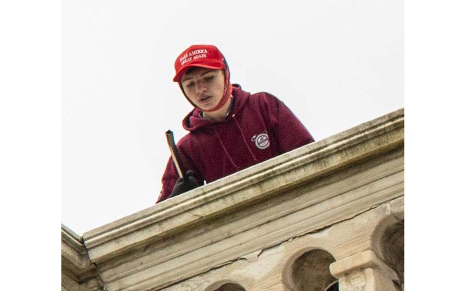 Elias Irizarry at the U.S Capitol building on Jan. 6, 2021.