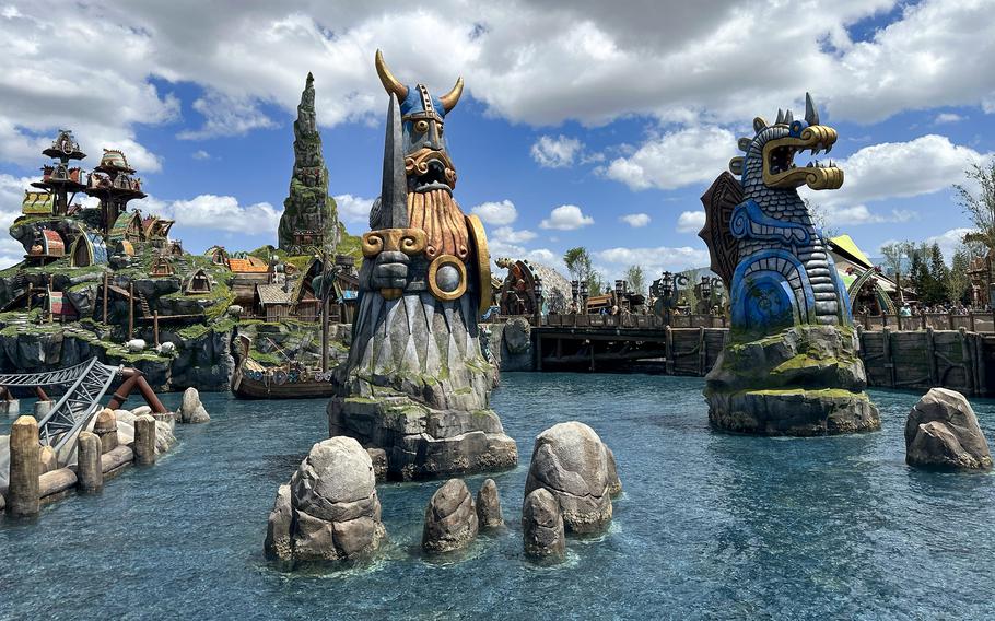 A view of the How To Train Your Dragon — Isle of Berk section of Universal Epic Universe. 