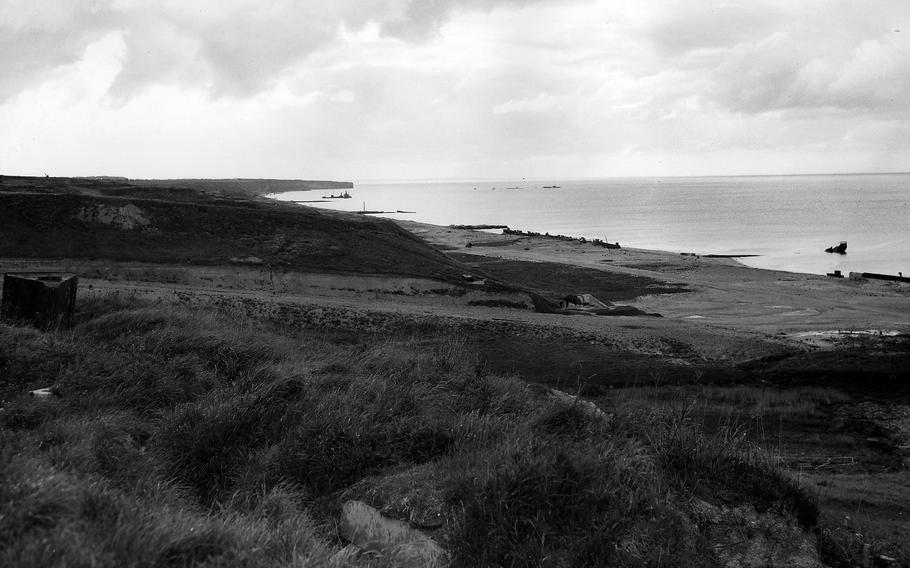 Omaha Beach, shown here in May 1946, was the site of some of the bloodiest fighting of the D-Day invasion. U.S. troops suffered around 2,000 dead, wounded and missing there.