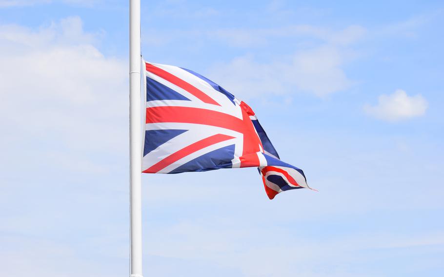 The flag of Great Britain at Illisky Training Center near Almaty, Kazakhstan, Aug. 4, 2017,.