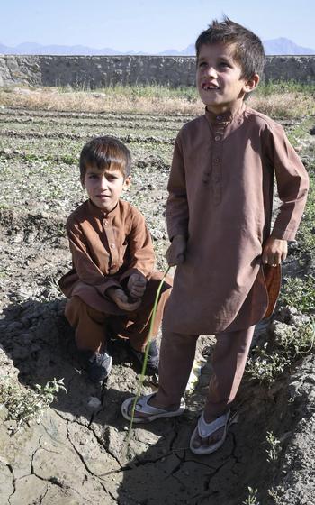 Kamal, 7, from Kabul, Afghanistan, lives near the Makroyan Waste Water Treatment Plant and said he often suffers from diarrhea due to poor quality water. Officials say raw sewage is dumped into the river because the treatment plant is broken.