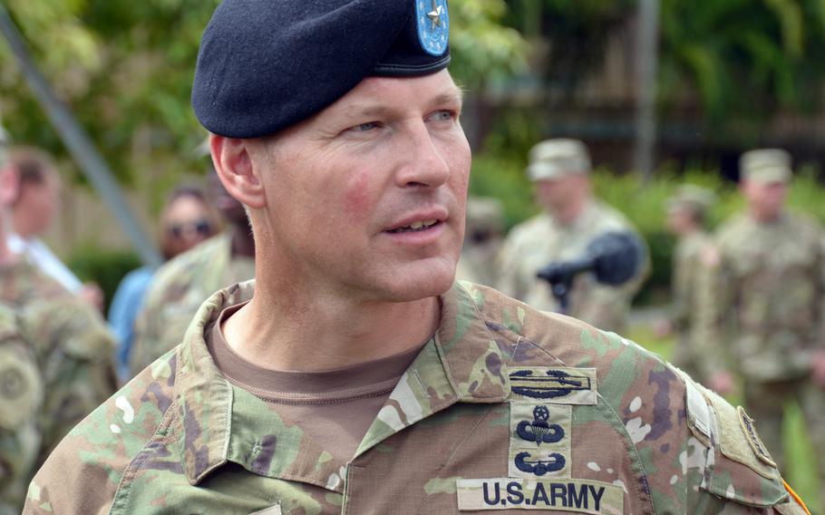 Brig. Gen. Joseph Ryan took command of the 25th Infantry Division during a ceremony at Schofield Barracks, Hawaii, Friday, July 23, 2021.