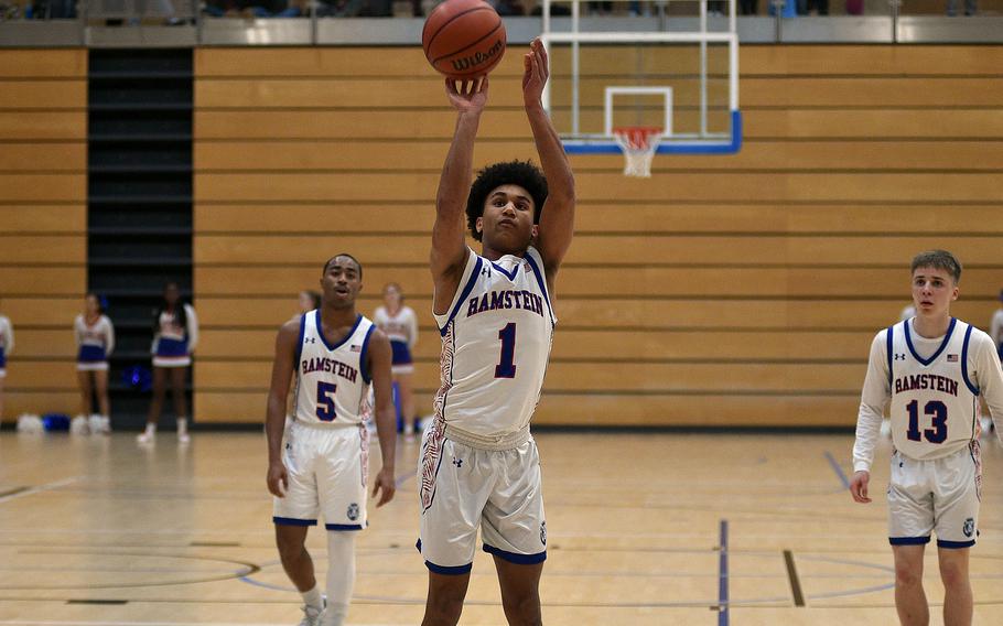 Christian Roy shoots a free throw.