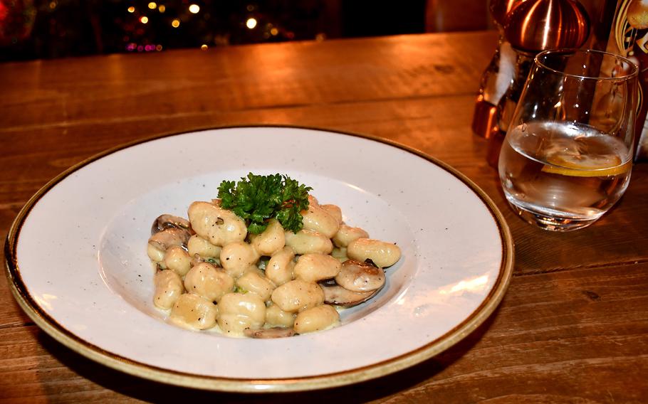 The gnocchi gorgonzola at Mangiare Ristorante Italiano. Besides the gorgonzola option, the restaurant also offers gnocchi Bolognese.