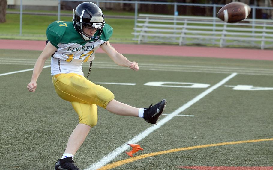 Edgren senior kicker Daichi Goodson says "we're not the same team as last year."