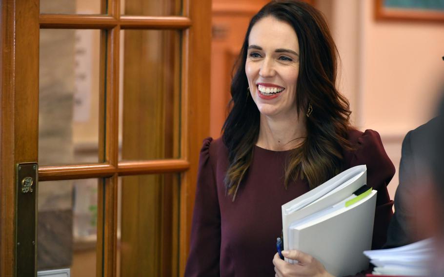 Jacinda Ardern, New Zealand's prime minster, arrives at Parliament in Wellington, New Zealand, on May 20, 2021.
