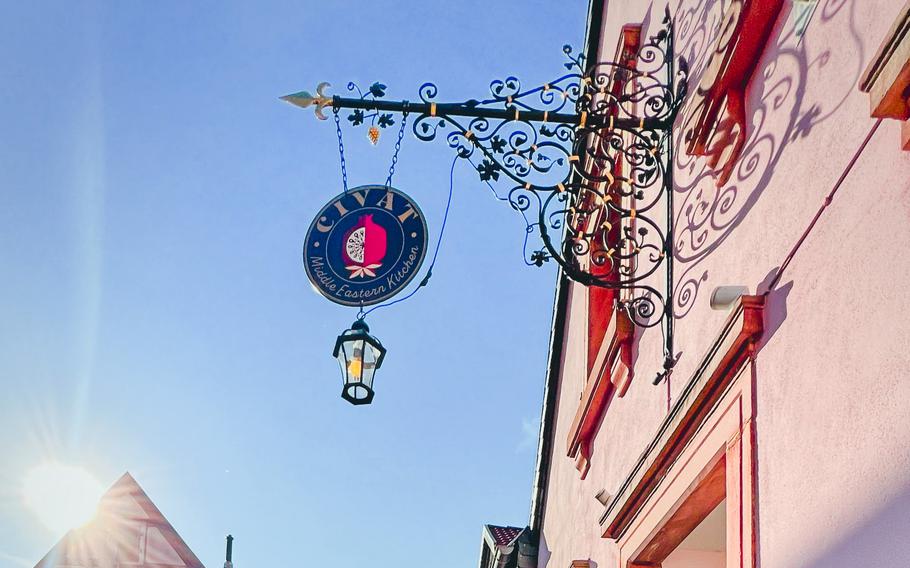 Civat Middle Eastern Kitchen in Landstuhl, Germany, Aug. 7, 2022. The restaurant is centrally located in Landstuhl and offers limited but comfortable outside seating in the alley.