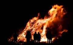 Walpurgis Night fires take place in late April and stem from a medieval custom meant to scare away witches.