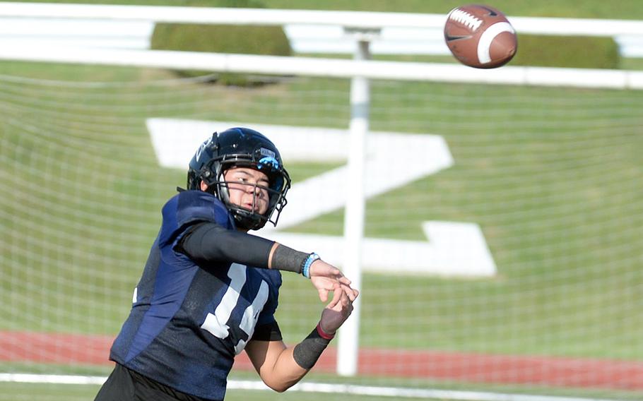 Zama junior quarterback Kai Kuroda leads DODEA-Pacific with nine touchdown passes this season, averaging three per game.