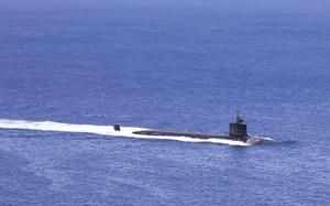 The nuclear powered fast-attack submarine USS Seawolf sails into Apra Harbor, outside of Naval Base Guam, in 2022. The Navy is conducting new training for many medical providers related to radiation examinations for service members. 