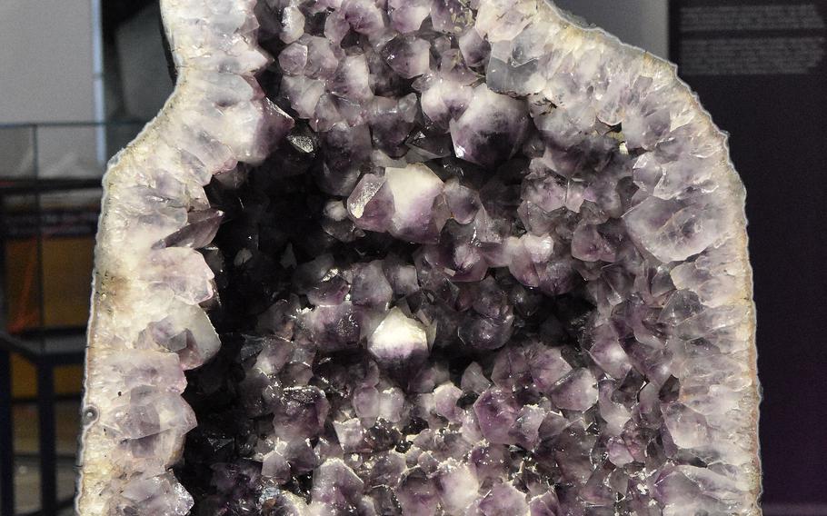 A geode on display in Museum  Wiesbaden during a temporary exhibit that runs through March 13.