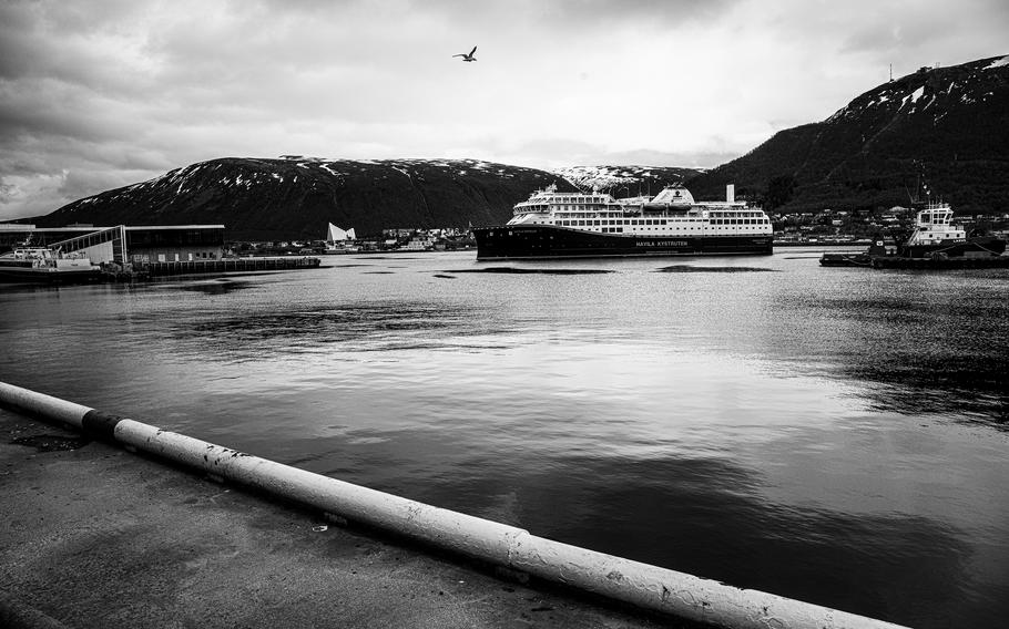 A view from the Tromso fjordbank. 