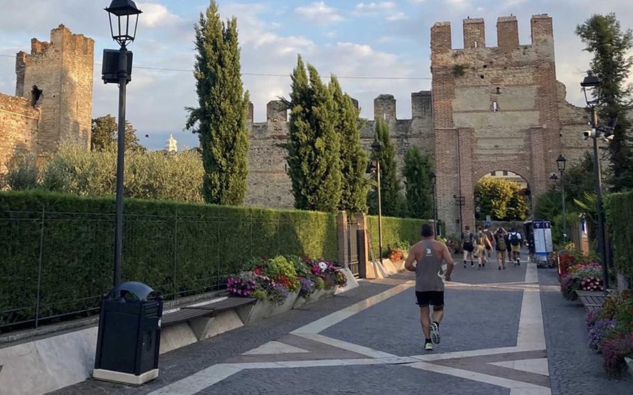 The route for the annual Col. Darby 40-Miler hike Sept. 2, 2021, takes participants along the shores of Lake Garda and through the area's charming towns, including Malcesine and its castle, Castello Scaligero. 