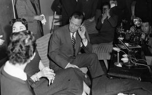 Love (and hate) is a many splendored thing, 1955

Tokyo, Japan, Feb. 1, 1955: Actor William Holden listens to his future co-star Jennifer Jones as she answers a question from a reporter. The pair stopped in Tokyo on their way to Hong Kong to film “Love is a Many-Splendored Thing,” the movie-adaptation of Han Suyin’s semi-autobiographical novel. Jennifer Jones will play the part of the widowed Dr. Han Suyin who falls in love with American newspaper reporter Mark Elliot (played by Holden). 

Despite the sultry look Holden seems to cast upon Jones - and the chemistry the pair had on screen - the two had a contentious relationship on set during the filming of the movie. Holden was joined on this trip by his wife, Ardis Ankerson (stage name Brenda Marshall), seated to Jones' right. 

Looking for Stars and Stripes’ historic coverage? Subscribe to Stars and Stripes’ historic newspaper archive! We have digitized our 1948-1999 European and Pacific editions, as well as several of our WWII editions and made them available online through https://starsandstripes.newspaperarchive.com/

META TAGS: entertainment; actor; movie industry; celebrity; press conference; photographer; journalist