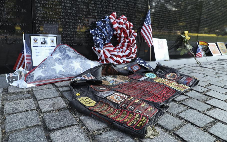 Memorial Day tributes at the Vietnam Veterans Memorial in Washington, D.C., May 31, 2021.