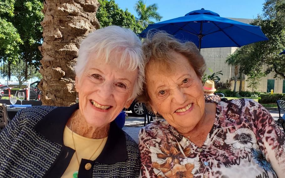Betty Grebenschikoff, left, 91, reuniting with Ana María Wahrenberg, 91, in Florida. The women went shopping, shared meals and talked for days. 