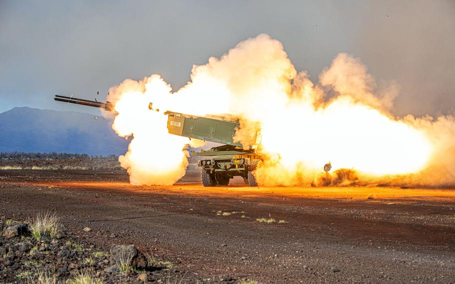 The 3rd Field Artillery Regiment, 1st Multi Domain Task Force conducts HIMARS training on Pohakuloa Training Grounds, Hawaii, Nov. 7, 2022. A report released this month by the Association of the U.S. Army recommends Congress prioritize Army modernization efforts, increase soldier end-strength and ensure funding accounts for future contingencies.