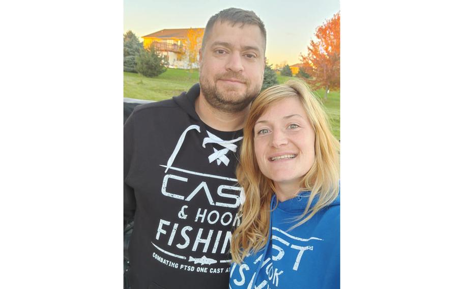 Veterans Lindsay and Richard Puente began an organization, Cast & Hook Fishing, to take first responders and veterans out fishing to help them deal with the trauma of what they’ve seen in their work.