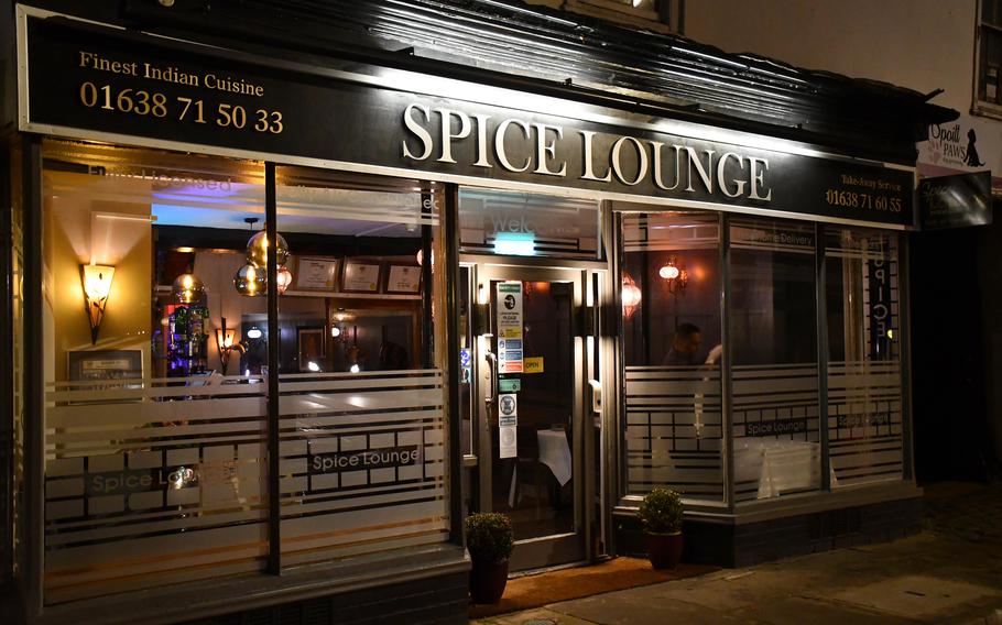 The Spice Lounge opened in Mildenhall in 2010. The restaurant is only open for dinner and is a five-minute drive from RAF Mildenhall. 
