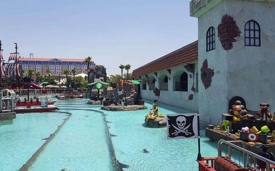 A boat ride in the Pirate Shores area of Legoland Japan Resort, a theme park in Nagoya.