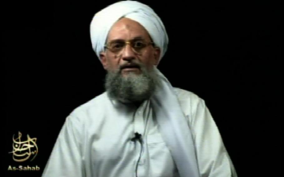 This frame grab from video shows al-Qaida's leader Ayman al-Zawahri at an unknown location, in a videotape issued Saturday, Sept. 2, 2006. Al-Qaida leader Ayman al-Zawahri appeared in a new video marking the 20th anniversary of the Sept. 11, attacks, months after rumors spread that he was dead. The SITE Intelligence Group that monitors jihadist websites said the video was released Saturday, Sept. 11, 2021.