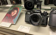 A Nikon FM2 analog 35mm film camera is displayed at the 3F German Film and Photo Technology Museum in Deidesheim, Germany, on Dec. 2, 2021. This model was a standard work tool for photojournalists. Steve McCurry used it to capture the famous "Afghan Girl" National Geographic cover in 1984.