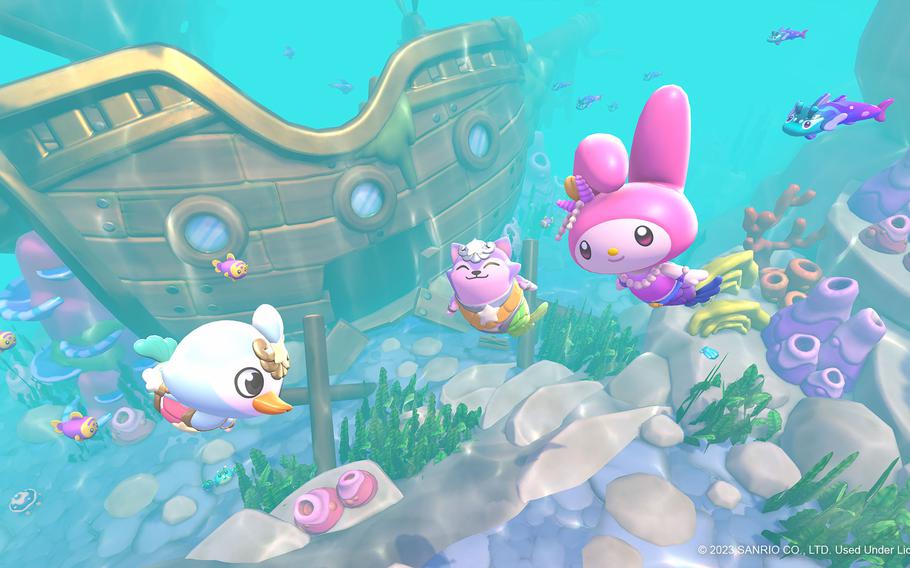 Hello Kitty Island Adventure has an enormous world to explore that includes a sunken ship.