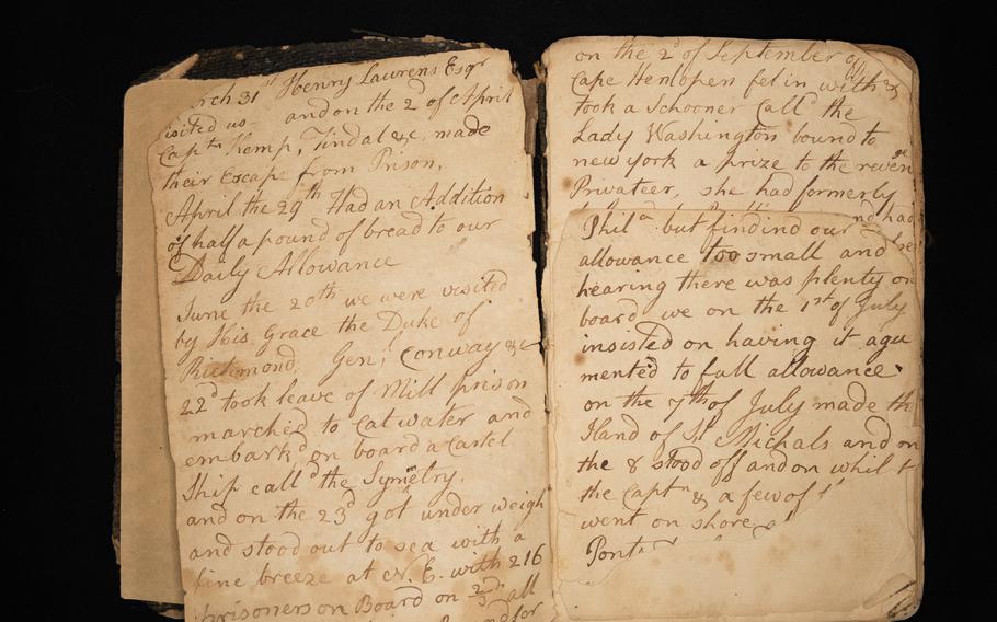 An image of the diary of John Claypoole, third husband of Betsy Ross.