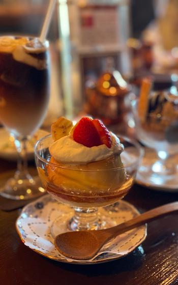 Complementing the coffee at Tajimaya Coffee House is a selection of classic Japanese cafe fare. 