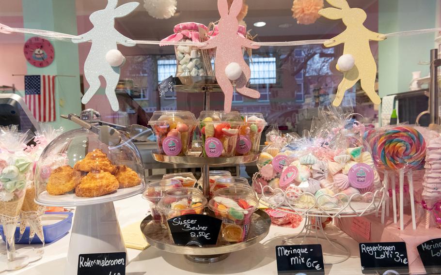 Various sweets are sold at K-Town Cupcakes, in Kaiserslautern, Germany, Jan. 10, 2023. 