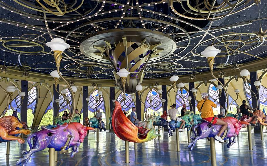 A view of the Constellation Carousel at Universal Epic Universe. 