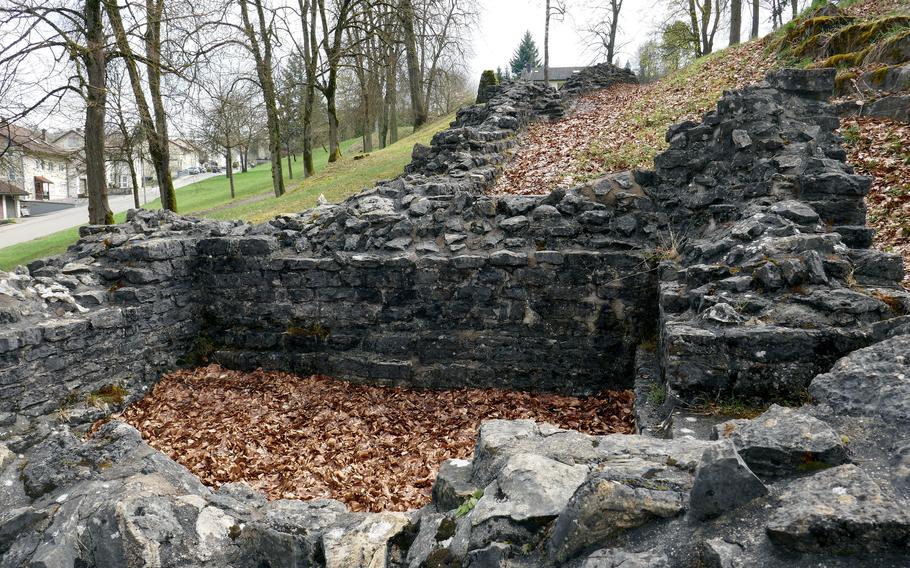 The ruins in Osterburken, Germany, of the Roman kastell, or fort, that once stood here. In the second and third centuries, the Romans guarded the Limes here, the boundary between the empire and the Germanic tribes.