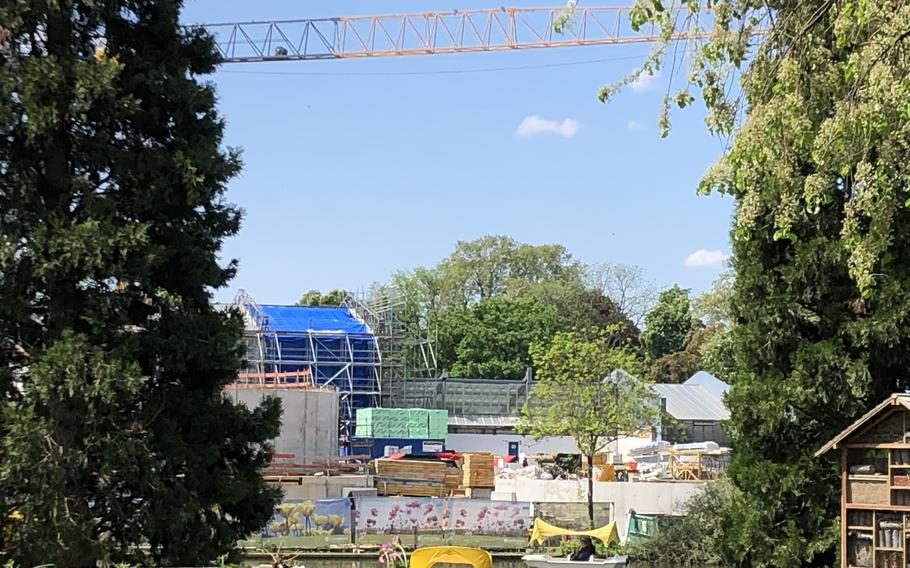 Luisenpark in Mannheim, Germany, is undergoing expansion and construction through at least 2023.
