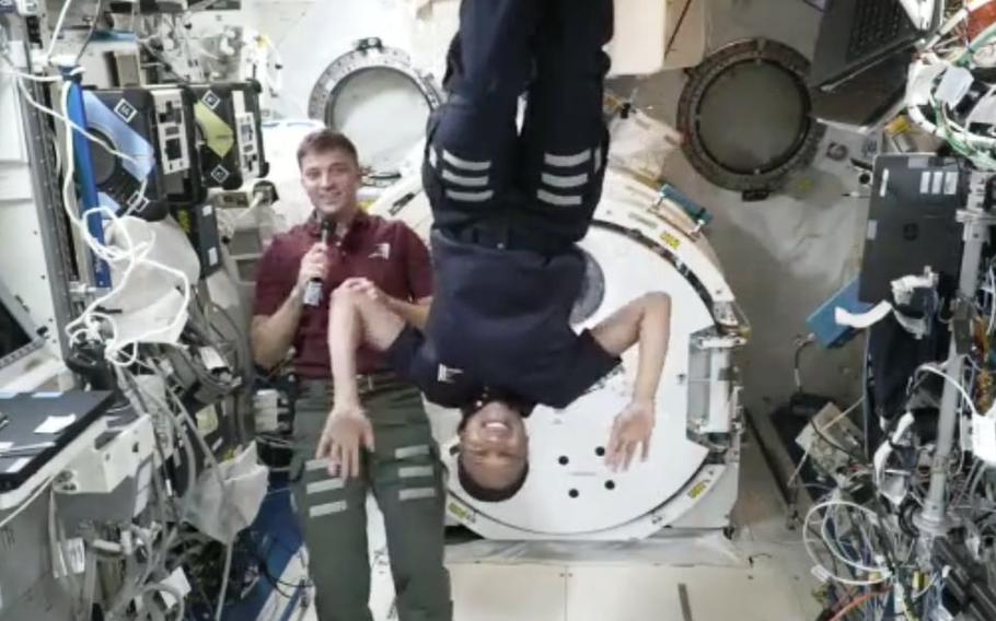 NASA astronauts Jeanette Epps (right) and Matthew Dominick (left) spoke to Syracuse.com last Friday, May 3, 2024, from the International Space Station orbiting 250 miles above Earth.