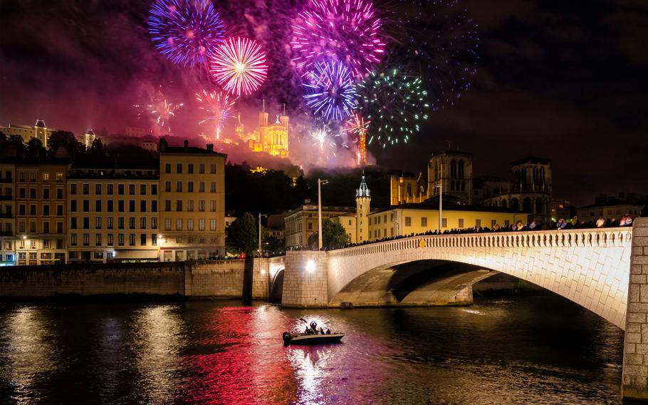 Bastille Day is celebrated all over France, including Lyon, pictured.