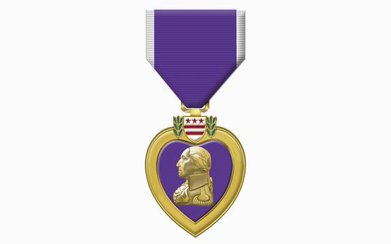 The Purple Heart is awarded to those wounded or killed while serving in the military.