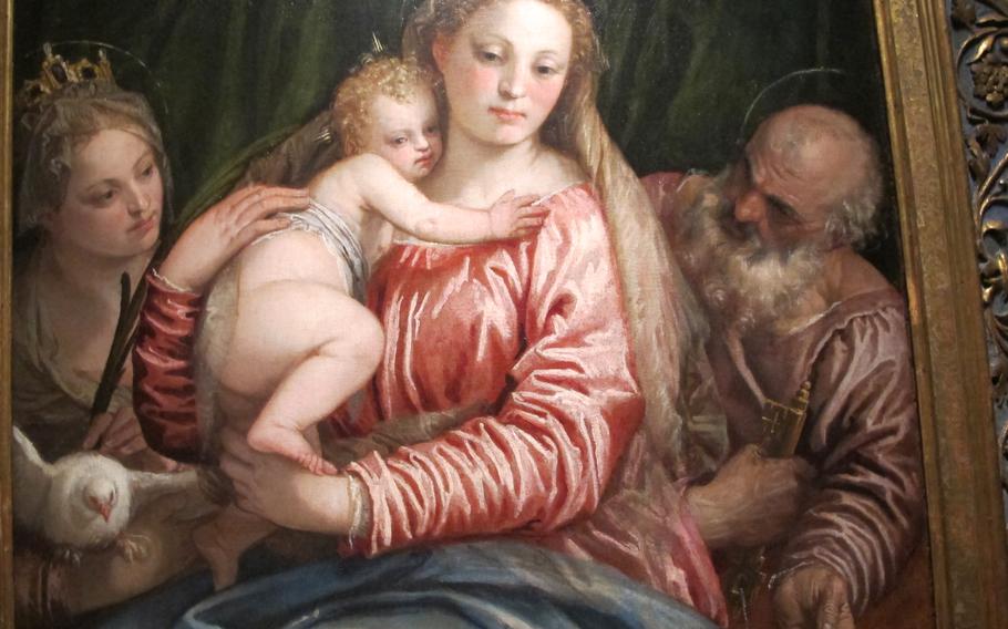 Paolo Veronese’s painting of the madonna and child is considered among his masterpieces. It is currently on display in an exhibit titled “The Renaissance Factory” in Vicenza, Italy. 