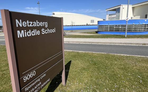 Students at Netzaberg Middle School in Eschenbach in der Oberpfalz, Germany, say they were stopped from staging a planned walkout on April 10, 2025. School officials say the small demonstration proceeded without incident.