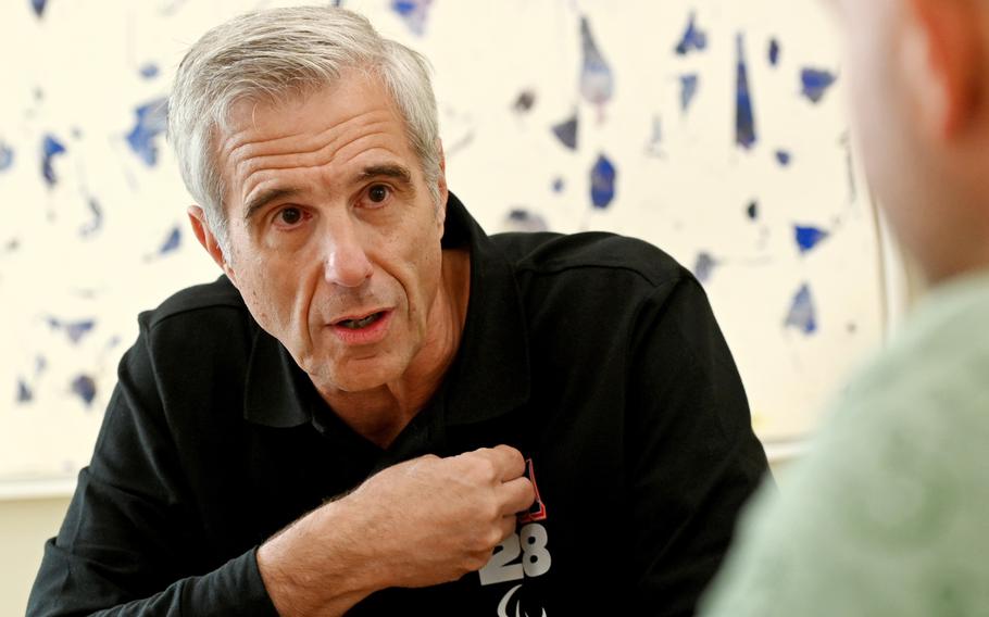 Reynold Hoover, the CEO of the 2028 Los Angeles Olympic and Paralympic Games. A retired U.S. Army lieutenant general, Hoover said of Paralympics athletes, "I do cheer a little louder for the veterans on the field of play out of respect for what they did for all of us.”  