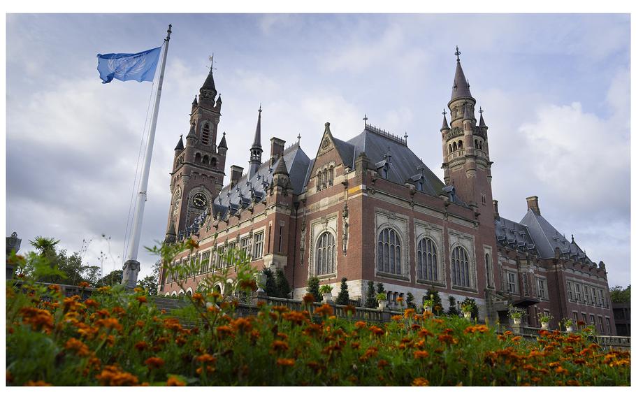 The Peace Palace which houses World Court in The Hague, Netherlands, is seen on Sept. 19, 2023. South Africa has launched a case at the United Nations’ top court accusing Israel of genocide against Palestinians in Gaza.