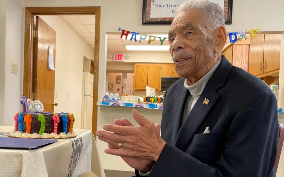 Gordon Kirk, who celebrated his 100th birthday last week, was honored on March 26, 2023, with a party at Holy Trinity Episcopal Church in St. Paul, Minn.