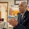 Gordon Kirk, who celebrated his 100th birthday last week, was honored on March 26, 2023, with a party at Holy Trinity Episcopal Church in St. Paul. (Nick Woltman / Pioneer Press)