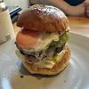 An avocado cheeseburger with egg from 9 Hamburger & Dining Bar in Tokyo.