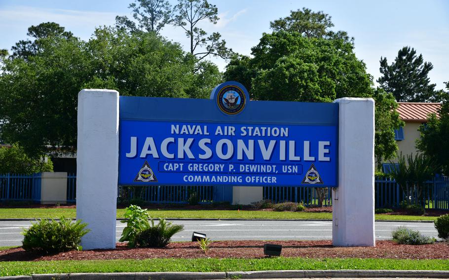 Entrance gate at Naval Air Station Jacksonville.