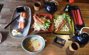 An assortment of appetizers, such as salmon nigiri and fried shrimp, set the tone for an enjoyable lunch earlier this month at Yedo, an Asian restaurant in Homburg, Germany.