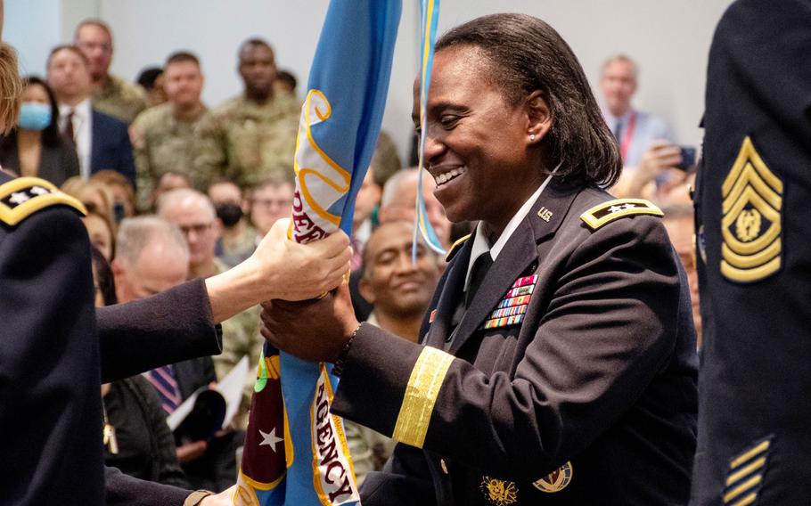 Army Maj. Gen. Telita Crosland becomes the Defense Health Agency’s fourth director at a ceremony held in Falls Church, Va., on Jan. 3, 2023. Crosland succeeds Army Lt. Gen. Ronald Place, who served as director since October 2019. 