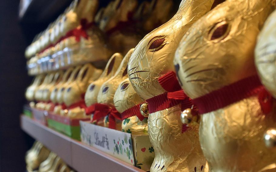 Easter isn’t far away at the Lindt chocolate store at the Noventa di Piave Outlet mall along the A4 autostrada in northeastern Italy. The mall is less than an hour’s drive from Aviano Air Base and not much further for those stationed in Vicenza.