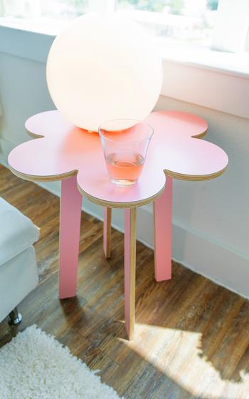This table from the shop orbitanywhere on Etsy can be a component of Barbiecore. 
