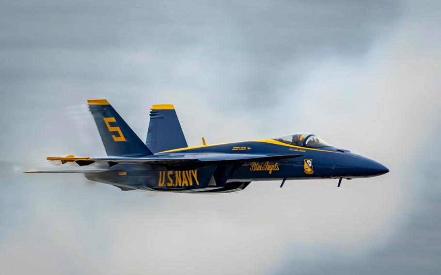 The Blue Angels perform at the Crossroads Air Show in Indianapolis, Oct. 28-29, to close out the traveling portion of the 2023 performance season.