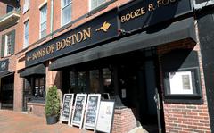 BOSTON MA. - MARCH 21: Outside the Sons of Boston bar on March 21, 2022 in Boston, MA. A Marine was stabbed to death at the location. (Staff Photo By Nancy Lane/MediaNews Group/Boston Herald)